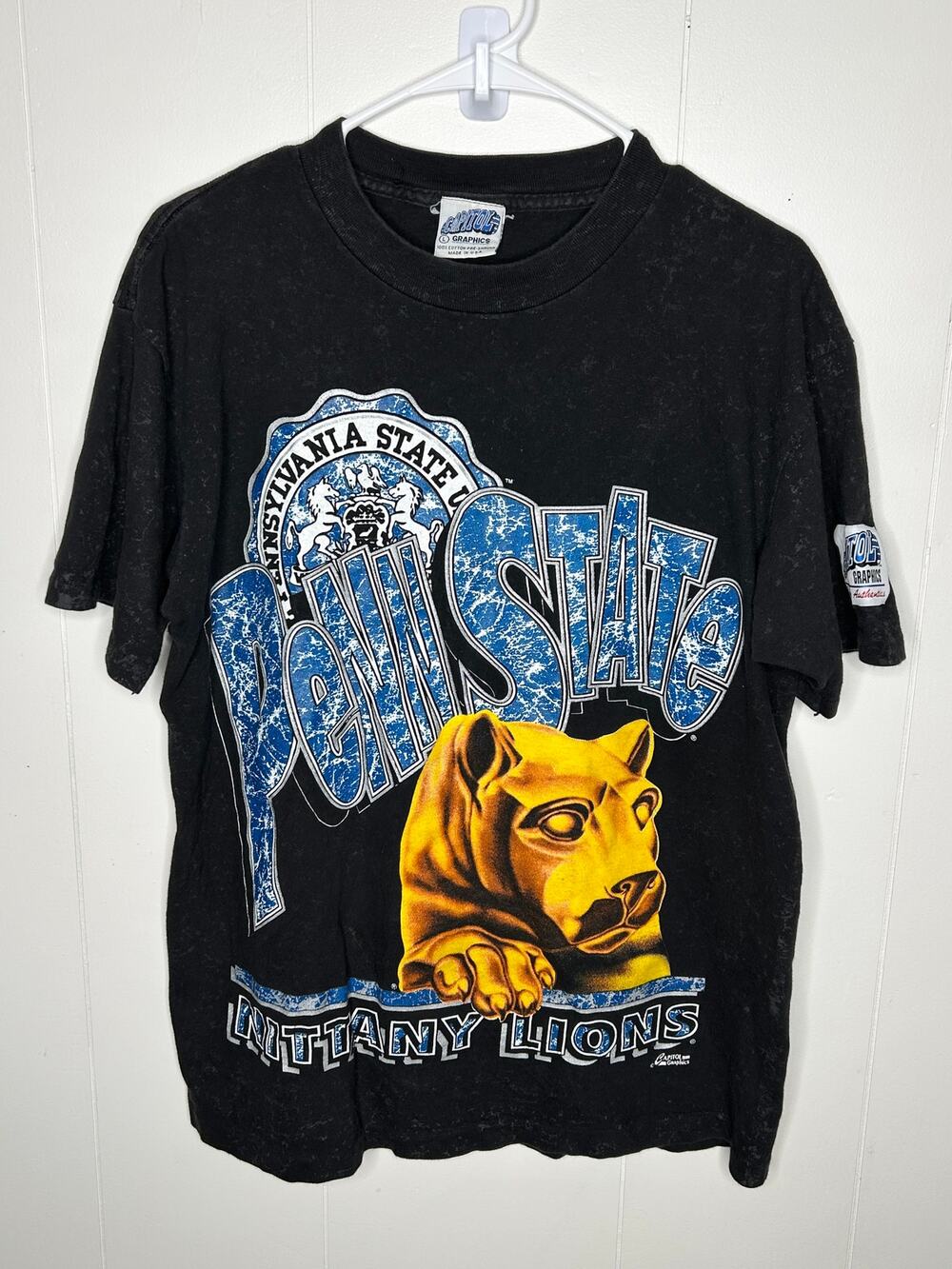 Vintage Penn State Nittany Lions T Shirt Large Single Stitch USA 90s Graphic
